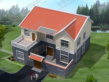 農(nóng)村實用二層帶內(nèi)院自建房屋設(shè)計圖_別墅設(shè)計圖紙,農(nóng)村房屋設(shè)計圖