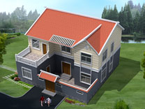 農(nóng)村實(shí)用二層帶內(nèi)院自建房屋設(shè)計(jì)圖_別墅設(shè)計(jì)圖紙,農(nóng)村房屋設(shè)計(jì)圖