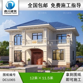 二層歐式別墅設(shè)計(jì)圖紙及外觀效果圖_新農(nóng)村自建別墅設(shè)計(jì),鼎川建筑