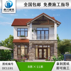 二層簡(jiǎn)約小別墅設(shè)計(jì)圖紙及效果圖_農(nóng)村實(shí)用自建房設(shè)計(jì),鼎川建筑